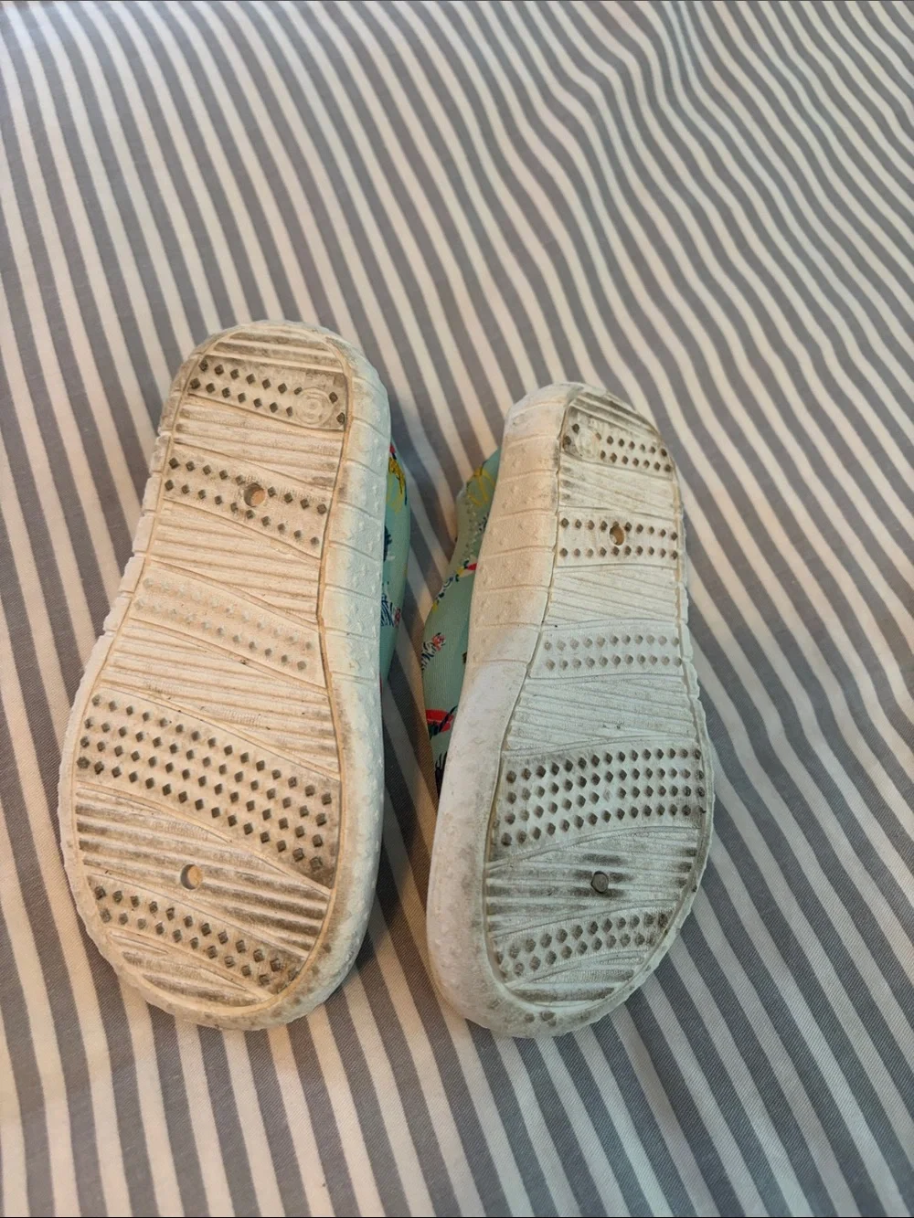 Kids Aqua Animal Slip-On Shoes with Navy Accents